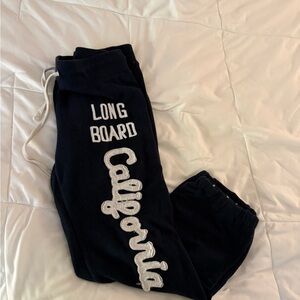 Vintage PINK Victoria's Secret Black Joggers with California Print